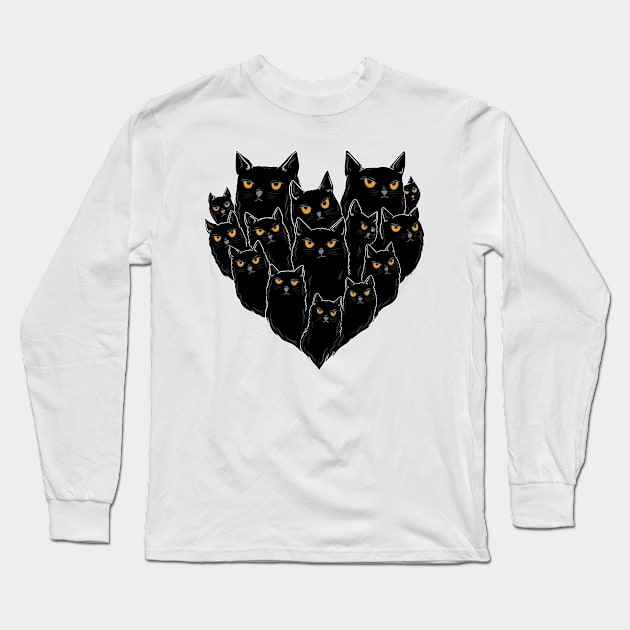 Cat love Long Sleeve T-Shirt by Jess Adams